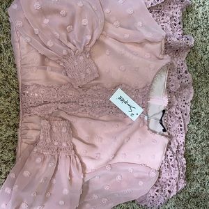 Pink Lace Mini Dress